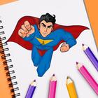 Superhero Coloring - Pixie Painting Book icône