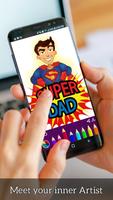Superhero Coloring - Pixie Painting Book Affiche