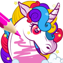 Rainbow Unicorn Island livre de coloriage APK