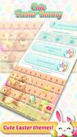 Cute Easter Bunny Keyboard Affiche