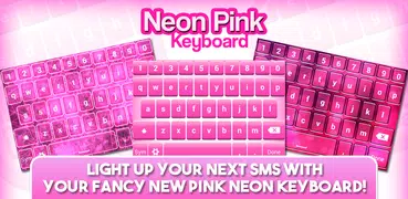 霓虹粉紅色鍵盤主題