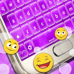 霓虹燈紫鍵盤主題 APK 下載