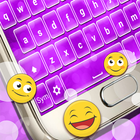 紫色のネオンキーボードのテーマ アイコン