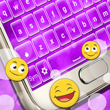 Neon Purple Keyboard Theme icône