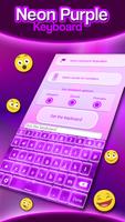 Neon Purple Keyboard Theme penulis hantaran