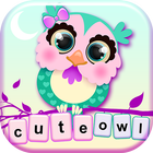 Cute Owl Emoticon Keyboard ไอคอน