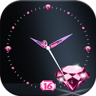 Moving Diamond Wallpaper Clock-icoon