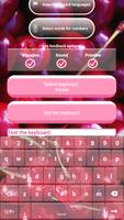Pink Cherry Keyboard Theme পোস্টার