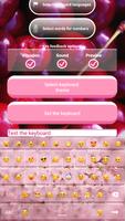 Pink Cherry Keyboard Theme ภาพหน้าจอ 1