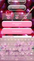 Pink Cherry Keyboard Theme ภาพหน้าจอ 2