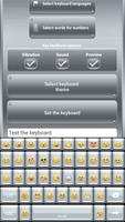 Silver Keyboard with Emojis Ekran Görüntüsü 1