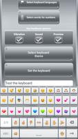 Silver Keyboard with Emojis screenshot 3