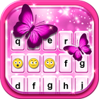 Pink Glitter Emoticon Keyboard icône