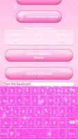 Pink Glitter Emoticon Keyboard Affiche