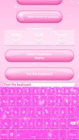 Pink Glitter Emoticon Keyboard پوسٹر