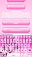 Pink Glitter Emoticon Keyboard capture d'écran 1