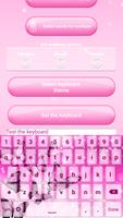 Pink Glitter Emoticon Keyboard اسکرین شاٹ 1