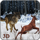 Verärgerte Wolf Jungle 3D Zeichen