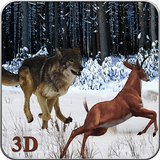 Verärgerte Wolf Jungle 3D Zeichen
