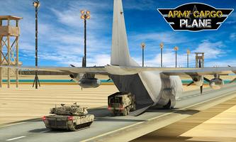Army Truck Cargo Airplane Affiche