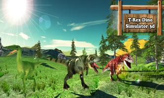 T- Rex Dinosaurier- Sim Plakat