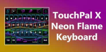 Neon Flame Keyboard