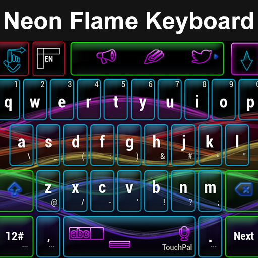 Neon Flame Keyboard