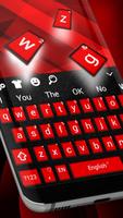 Red HD Keyboard الملصق