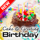 Birthday Cake Greeting Message icône