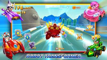 Transform Car : Happy Superhero Racing الملصق