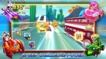 Transform Car : Happy Superhero Racing captura de pantalla 1