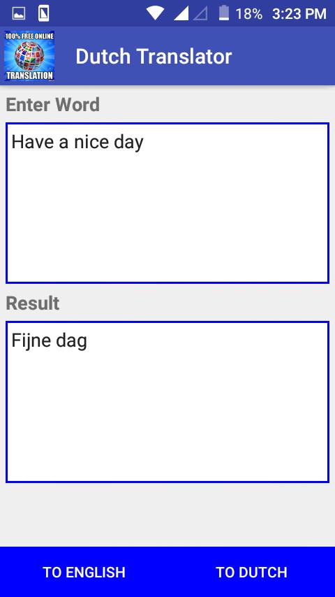 Dutch English Translator APK pour Android Télécharger