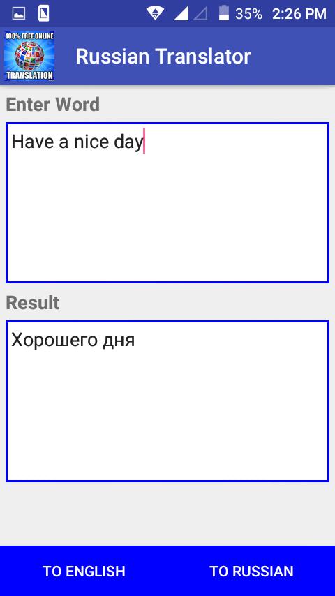 Rosyjski tłumacz języka angielskiego for Android - APK Download