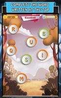 Fill the word puzzle Mind game Affiche