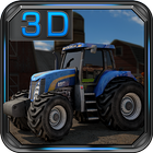 Tracteur agricole 3D Parking icône