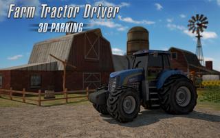Tracteur agricole 3D Parking Affiche