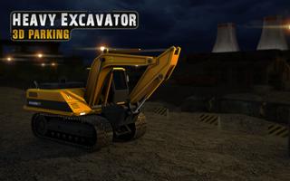 Heavy Excavator 3D Parking plakat