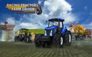 Course de tracteurs agricoles Affiche