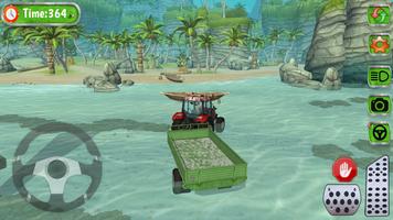 Tractor hill climb racing 3D постер