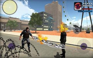 Ghost Hero Skull Biker on Fire تصوير الشاشة 1