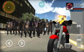 Ghost Hero Skull Biker on Fire تصوير الشاشة 2