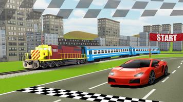 Train vs Car Racing - Professi poster