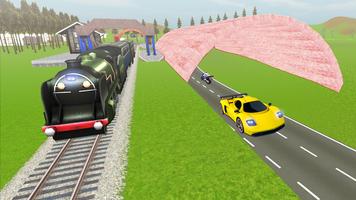 Tren yarış vs süper araba kova Ekran Görüntüsü 1