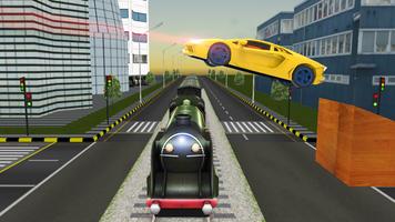 Tren yarış vs süper araba kova Ekran Görüntüsü 3
