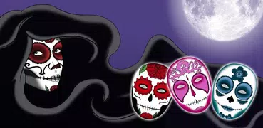 máscara de caveira mexicana - composição Halloween
