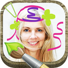 Write and draw in photos icon