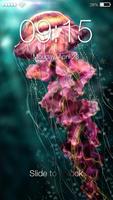 Luminous Jellyfish Screen Lock Affiche