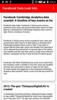 Facebook Data Leak : A timeline of key events 海报