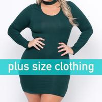 trendy curvy plus size clothing fashion poster