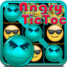 Tic tac toe emoji smiley Angry biểu tượng
